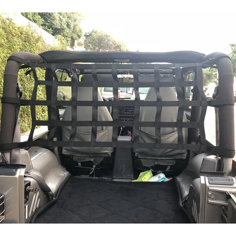 

Multifunction Durable Net Mesh Bed Roof Hammock Storage Bag Heavy Cargo Organizer Car Accessories For Jeep Wrangler JK 2007-2018