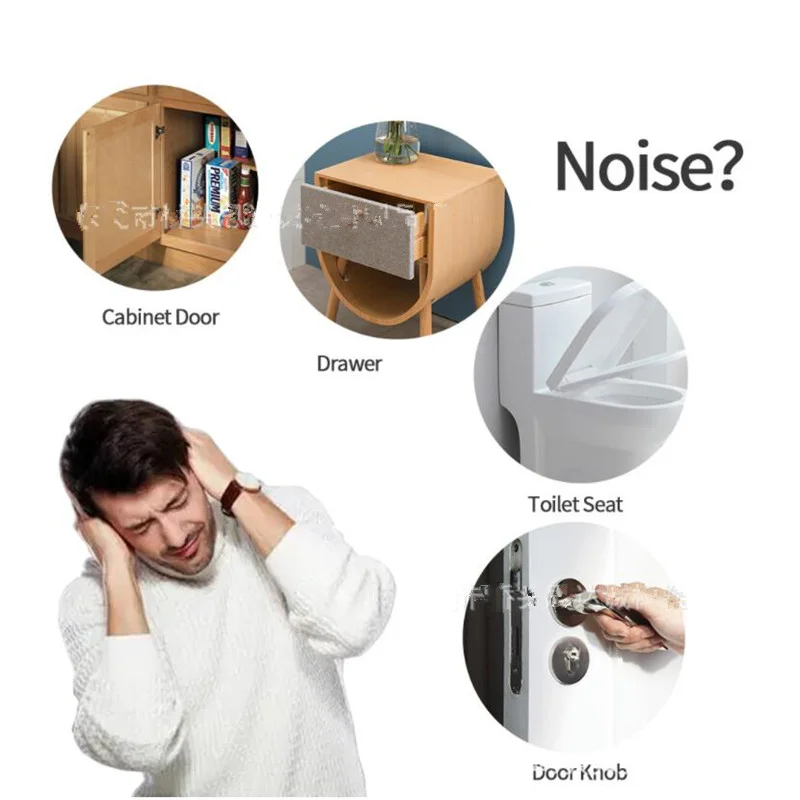 100Pcs Self Adhesive Door Stopper Rubber Damper Buffer Cabinet Bumpers Silicone Furniture Pads Cushion Protective Pads