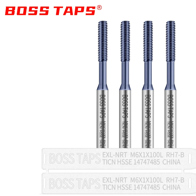 BOSS TAPS HSSE-M42 JIS Standard Long Shank 80L 100L 120L 150L Roll Forming Tap M1.6 M2 M3 M4 M5 M6 M8 Machine Screw Thread Taps