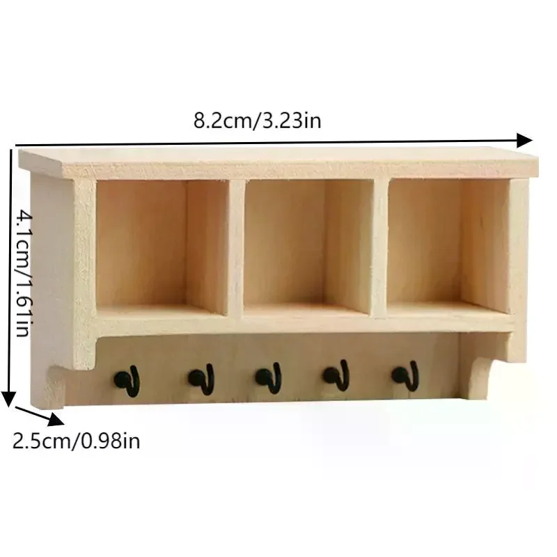 1/12 Domek dla lalek Symulacja Mini Półka Ścienna Wisząca Dekoracja Mebli do Domku dla Lalek Akcesoria do Domku dla Lalek