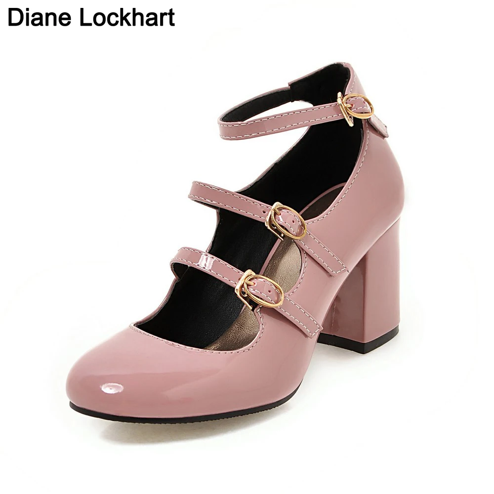 

Big Size 34-43 High Heels Women Dress Party Bridal Shoes Woman Platform Patent Leather Mary Janes Pumps Lady Shoes Brand 2026