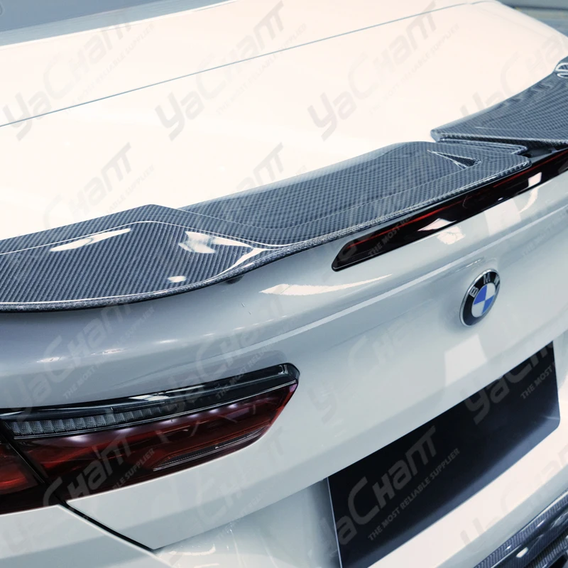 Car-Styling CF Carbon Fiber Rear Wing Fit For 2018-2022 BMW  8 SERIES G14 Convertible  F91 M8 iMP Performance rear spoiler