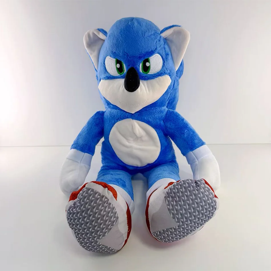 SONIC The Hedgehog Peluche 45cm muñeco de Peluche aliento niño Peluche calma juguete Anime bebé música luz juguetes para dormir niños regalos de vacaciones