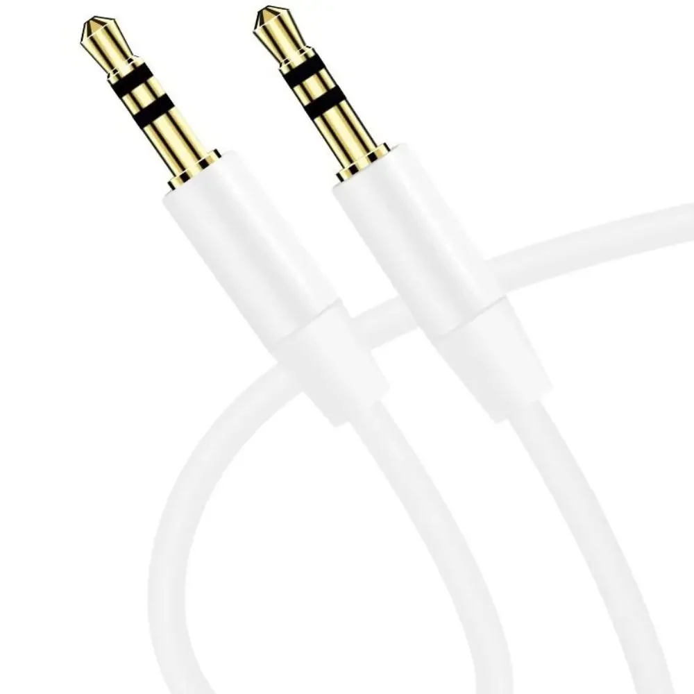 Cavo di prolunga audio jack da 3,5 mm placcato oro Cavo ausiliario da 3,5 mm maschio a 3,5 mm maschio per altoparlante per cuffie Xiaomi per auto ausiliario