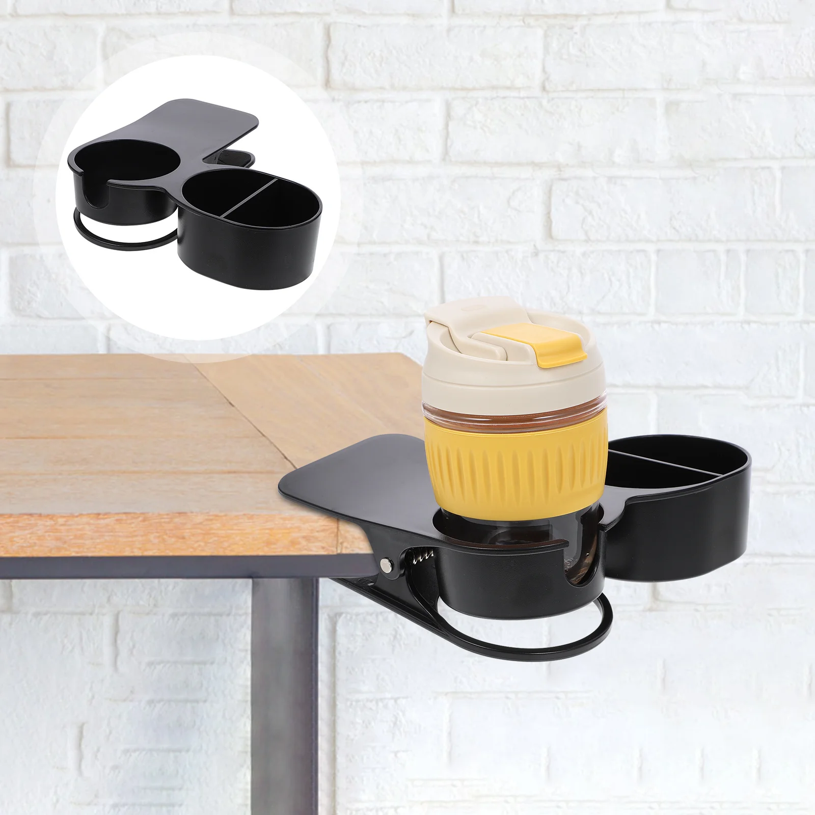 Cup Clip Premium Abs Material Space-Saving Table Side Clip For Desk Mobile Phone Drink Storage Organizer Mug Holder Clamp