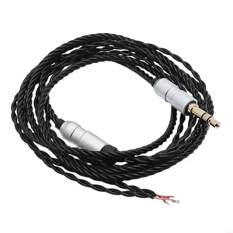 DIY 3.5mm Stereo Headphone Cable Semi Finished PVC Earphone Cord 120cm for Enhances Sound 83CE