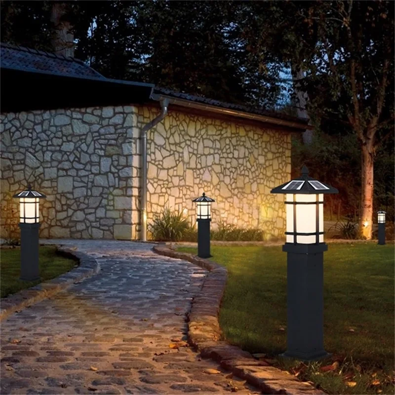 TYLA-Lâmpada de gramado ao ar livre moderna, LED solar, impermeável, pátio moderno, luz do jardim, varanda de casa, Villa