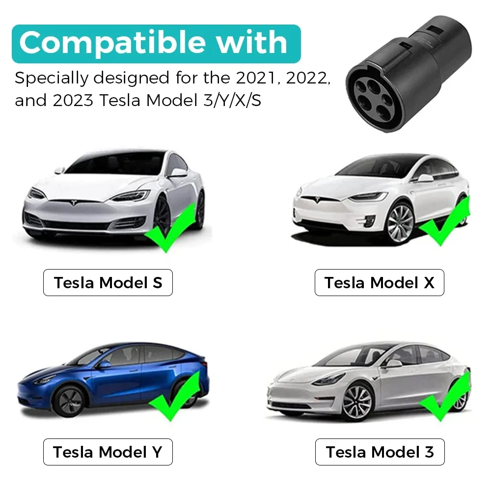 Prise de Conversion de charge Tesla Standard américain, adaptée au modèle Tesla 3/Y/X/S, convertisseur d'accessoires de charge de voiture