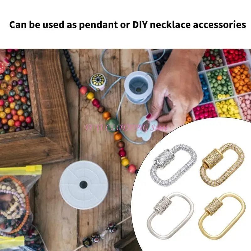 N5KF متألقة Zirconia Brooch Clasp Clasp قلادة DIY قلادة موصل #5