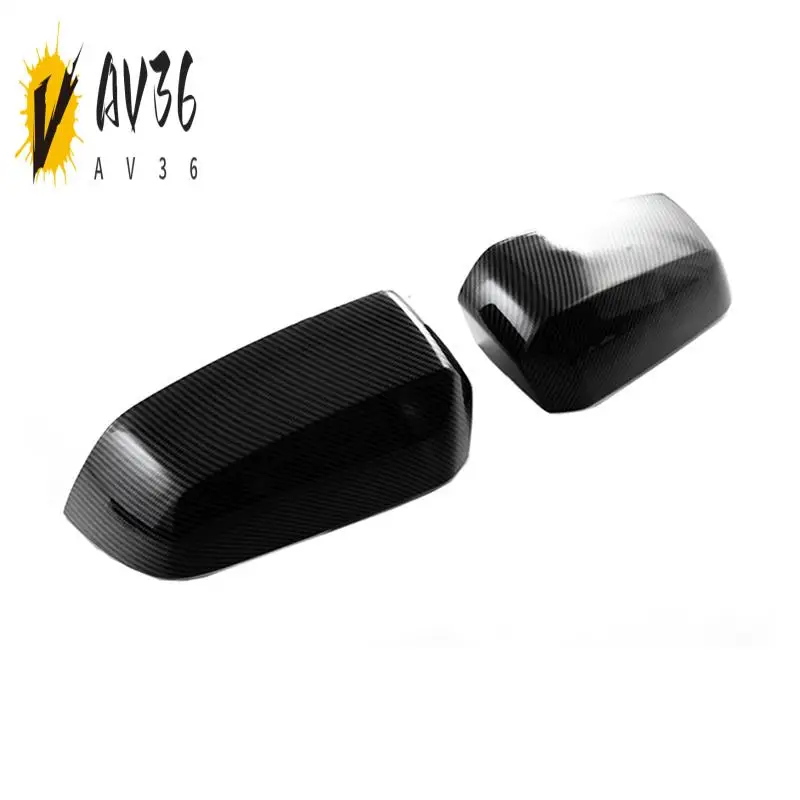 

AV36-For Ford Ranger 2023 2024 Car Side Door Rear View Mirror Cover Cap Trim Accessories Parts ABS Carbon Fiber