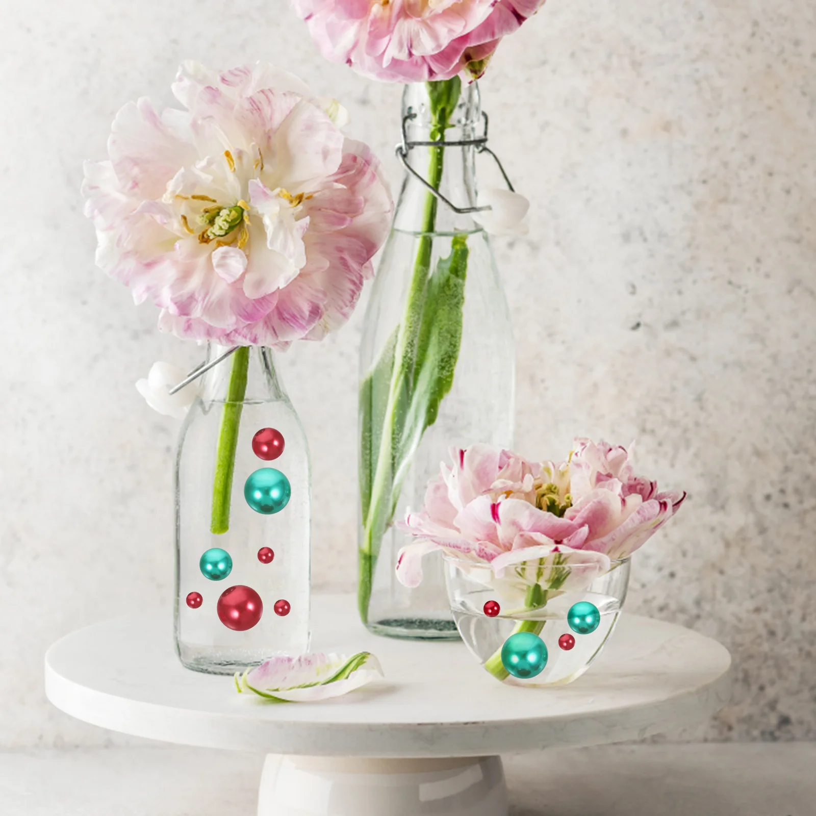

166Pcs Faux Pearls Vase Decoration Vase Filler Beads Romantic Style for Wedding Home Party Centerpiece for Vases