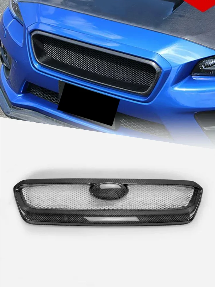 Carbon Fiber Car Front Bumper Grill for Subaru Impreza 11th 2014-17 modified Mask Radiator grille Body kit Car Accessories