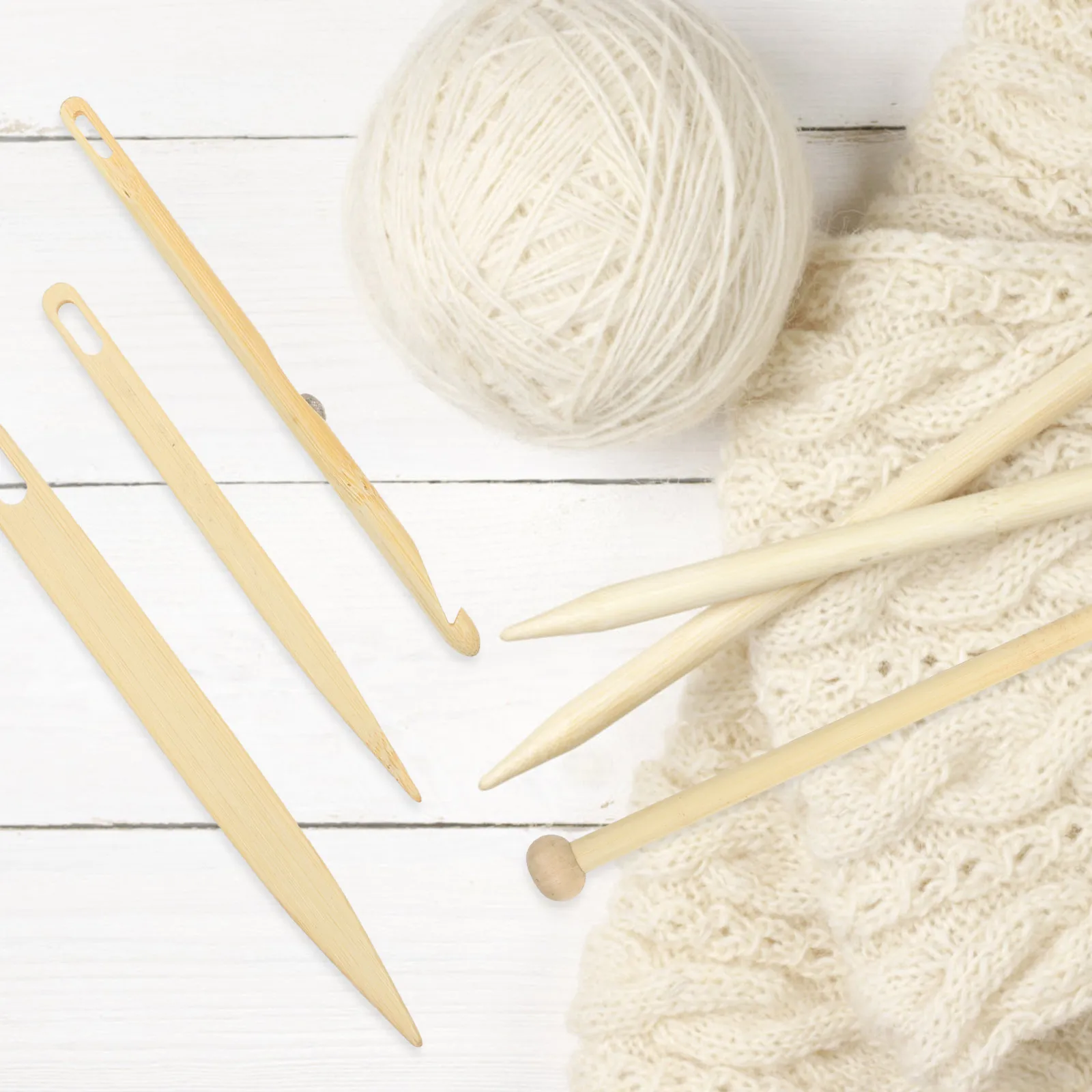 

1 Set Weaving Loom Tools High Quality Wooden Knitting Needles Crochet Hooks for DIY Sweaters Hats Scarves Tapestry Handcrafts