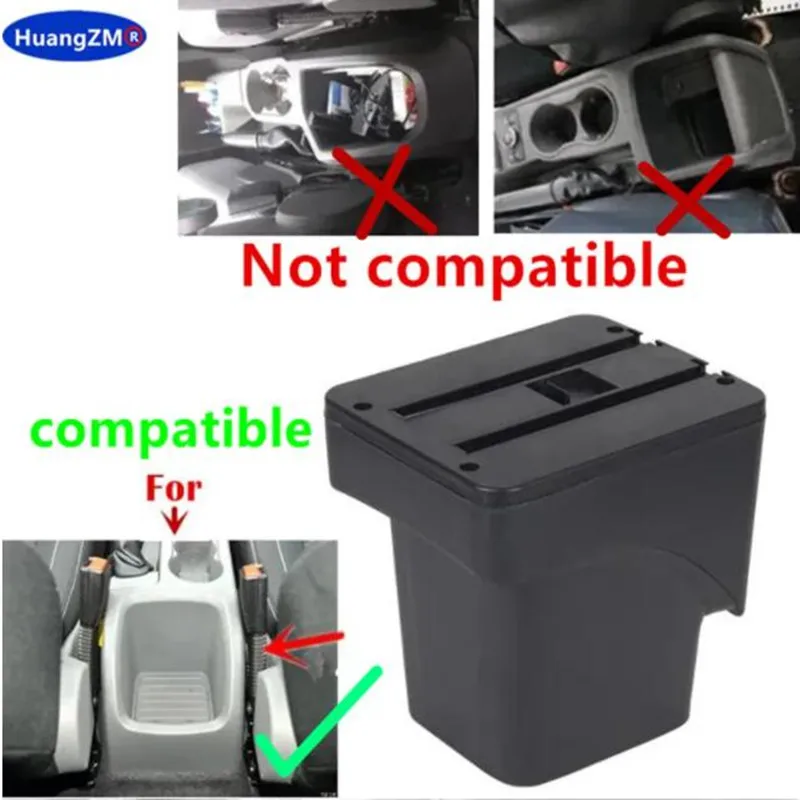 Central Storage box with Cup Holder For Ford Focus 2 Mk2 Armrest Box Double-Layer Interior Dedicated Retrofit Car Accessory