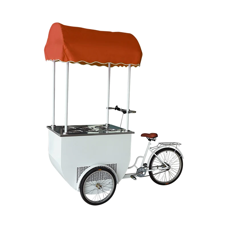 R*-Mobile Ice Cream Cart  & Aluminum Construction Customizable Capacity for Candy & Chips