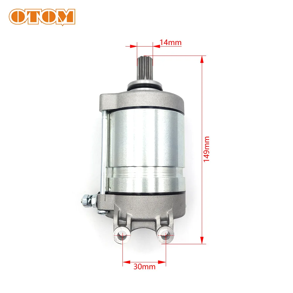 OTOM Motorcycle 9 Teeth Starter Motor Electric Starting Machine For ZONGSHEN NC450 BSE ZUUMAV MOTOLAND AVANTIS GR BRZ HENGJIAN