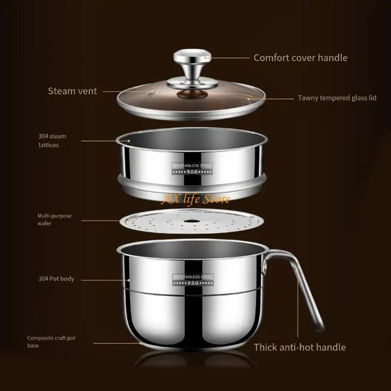 

J2HA Thickened Household Soup Pot Cooking Rice Gift Cooking Pot Set Kitchen Cookware