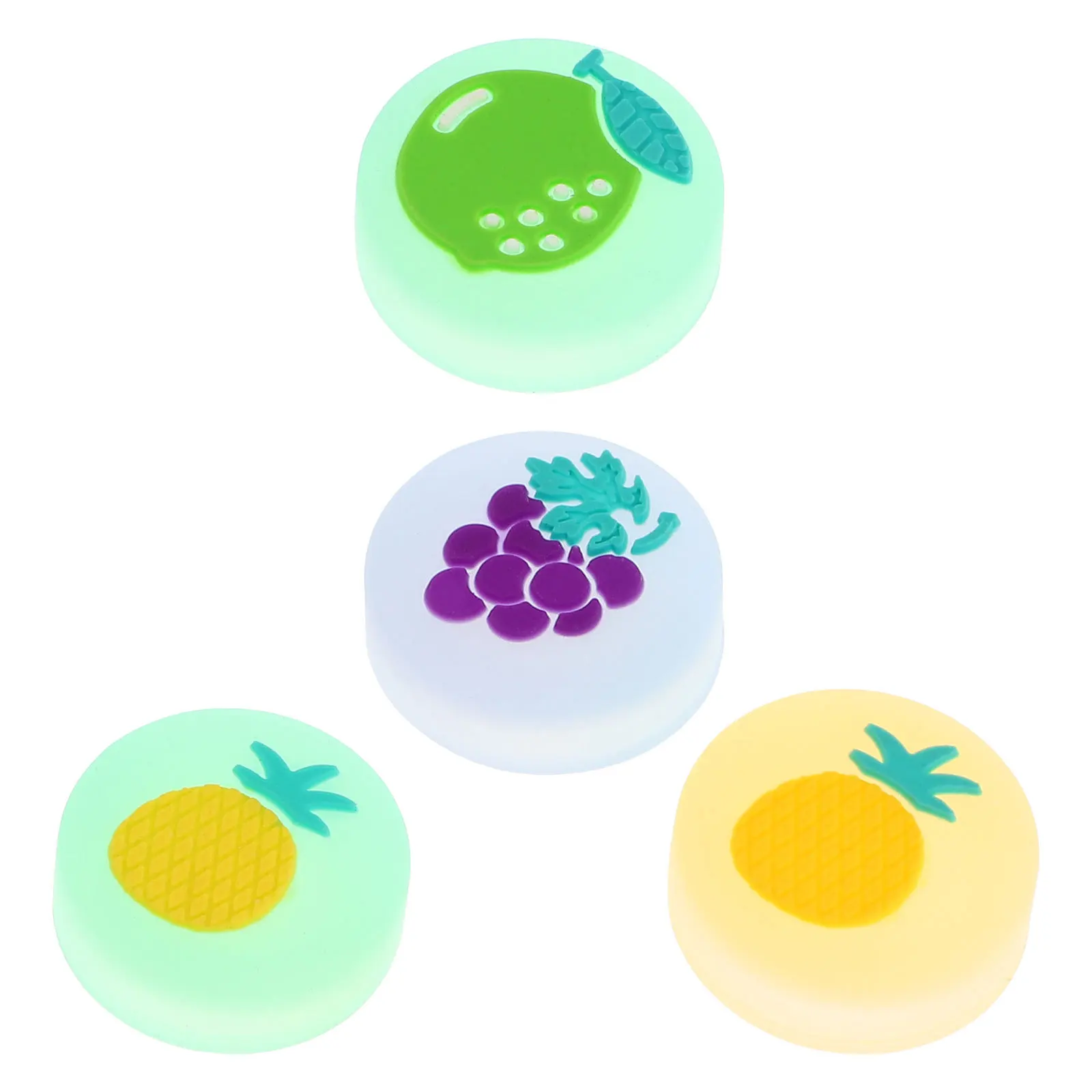 

4Pcs Glow in The Dark Silicone Thumbstick Grips Switch Joystick Caps Protective Anti-Scratch Button Covers Gaming Controller