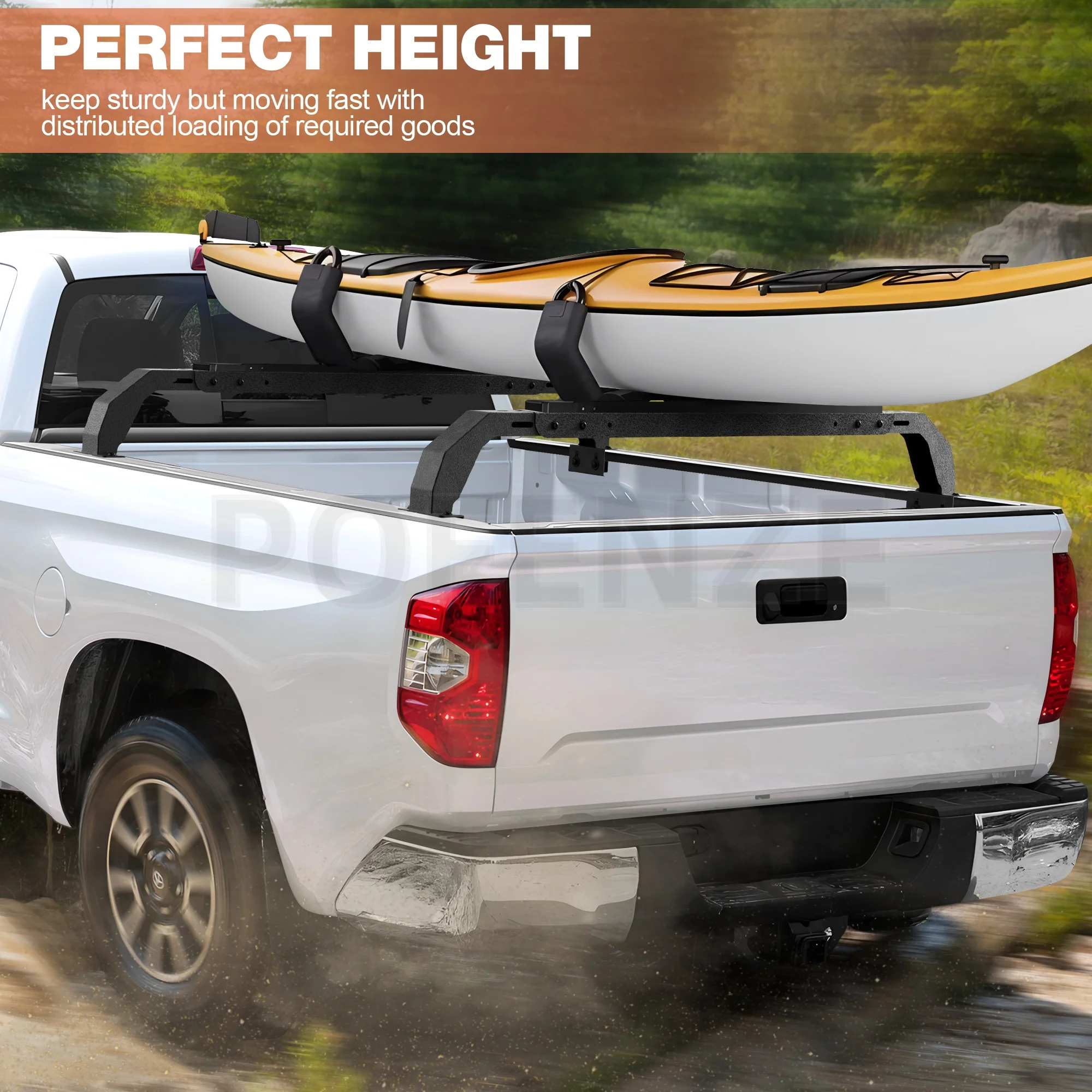 ชั้นวางรถบรรทุกพร้อมคานขวาง 2 อัน เตียงรถบรรทุก Cargo Carrier ชั้นวางด้านหลังแบบ Low Profile สําหรับงานหนัก