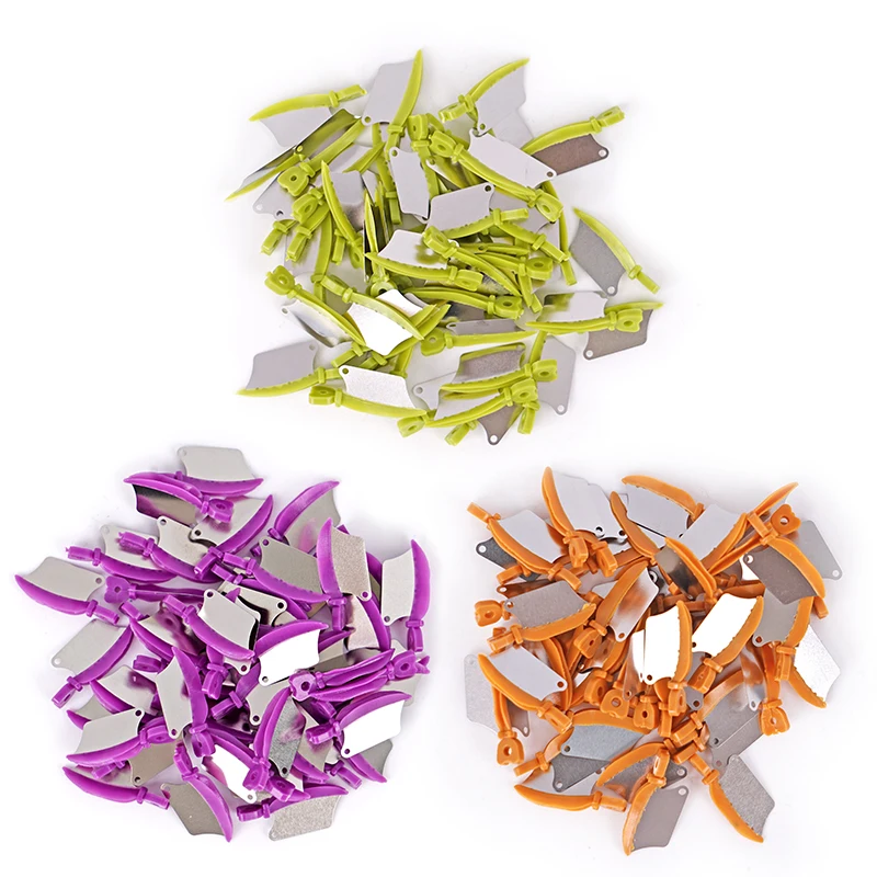 

50pcs/Box Dental Prime Teeth Interproximal Plastic Fender Wedge With Protection Steel Matrix Protect Gingiva Blades Wedges S/M/L