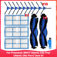 For Proscenic 850T, for Ultenic D5s Pro, for Ultenic D5s Pro+, for Uoni S1 Vacuum Cleaner Main Side Brush Hepa Filter