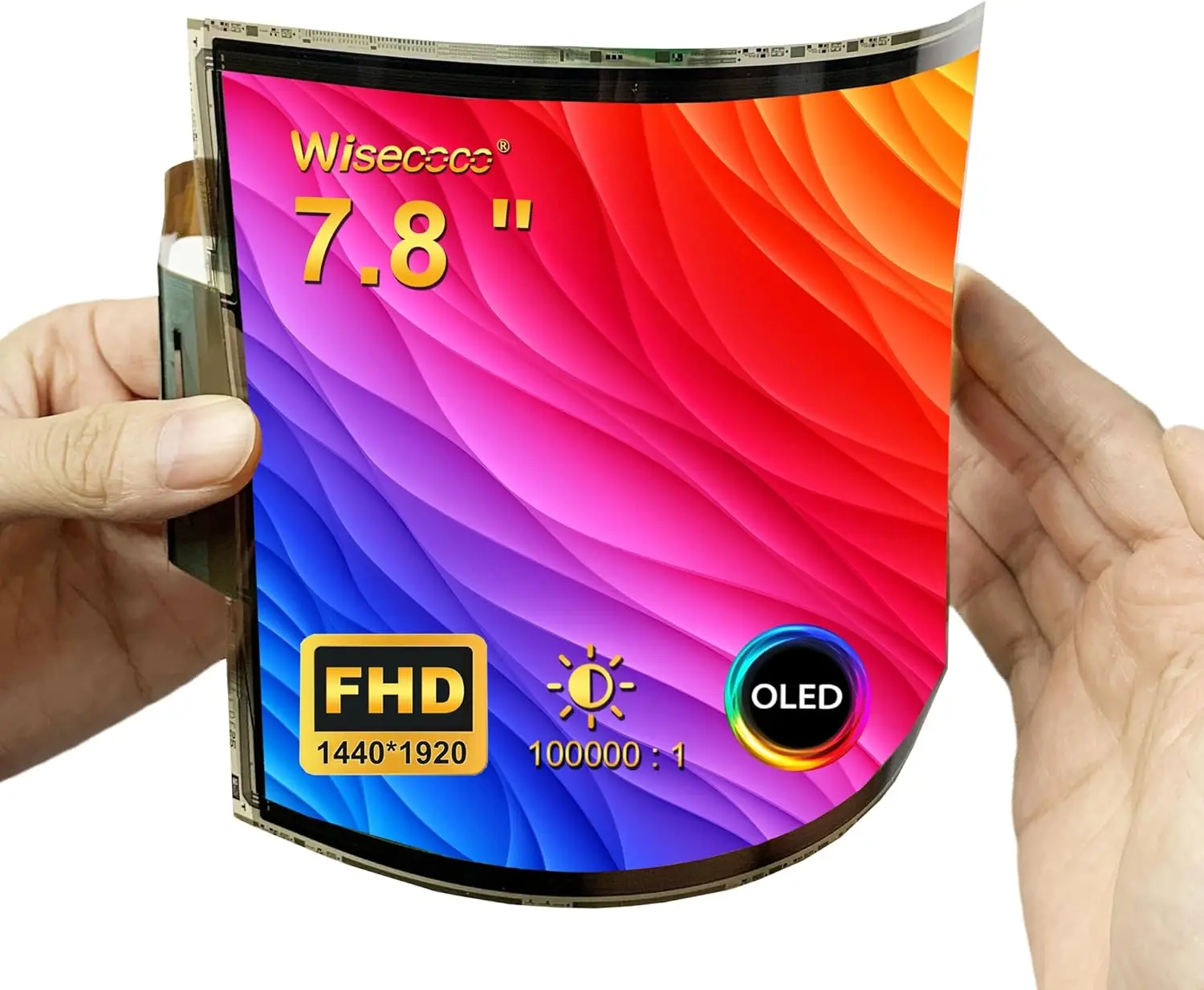 

Гибкий OLED-дисплей Wisecoco 7,8 дюйма, изогнутый экран FHD 1440x1920 AMOLED с контроллером MIPI, OLED-монитор IPS для самостоятельной сборки