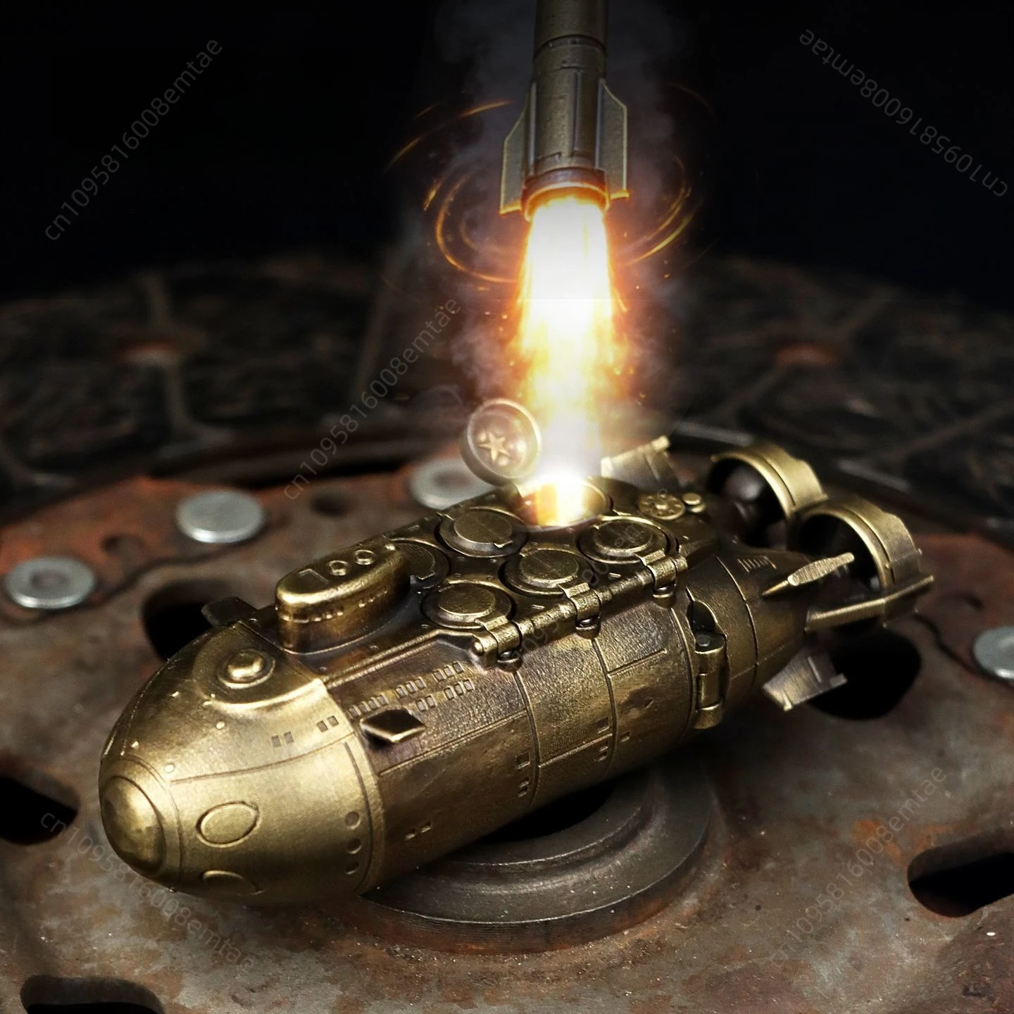 

Collector's Edition Brass Submarine Fuel Lighter, High End Lighter, Cigarette Accessories, Favorite Items, Holiday Gifts