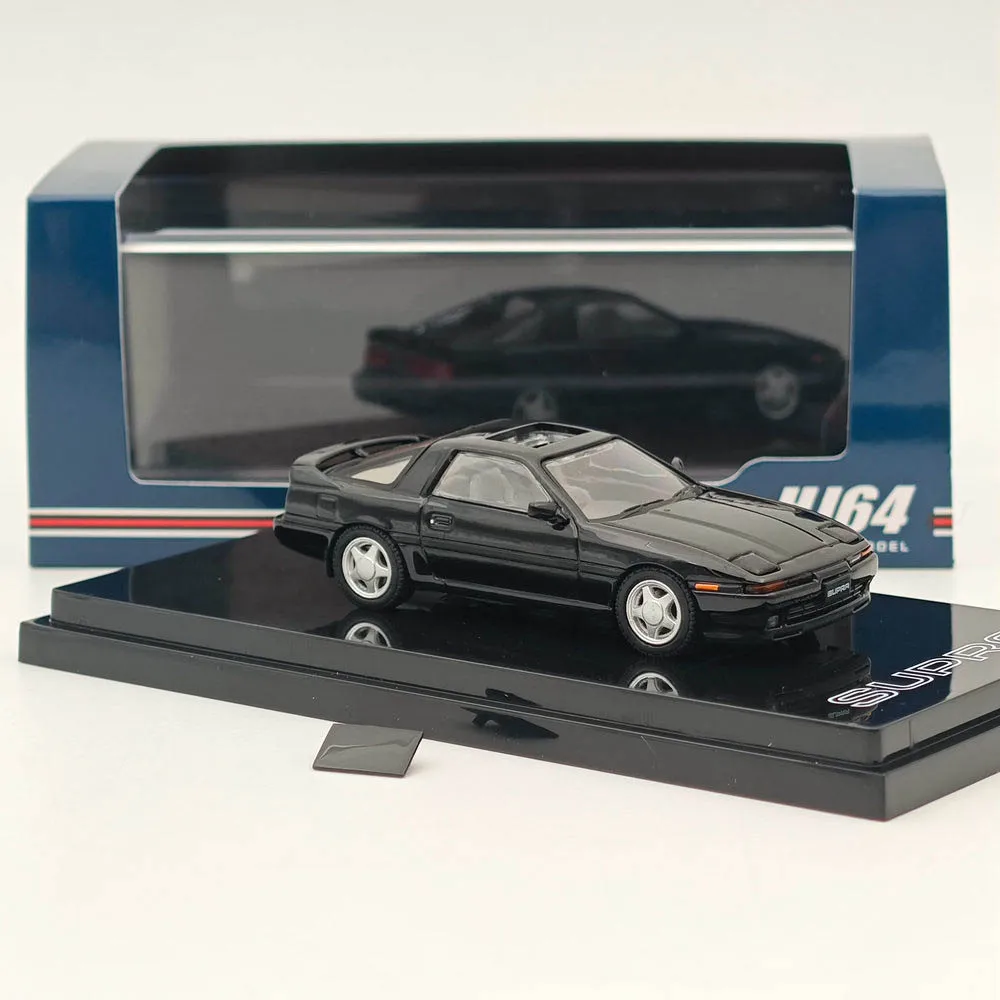 Hobby Japan 1/64 for SUPRA  A70 2.5GT TWIN TURBO Limited with Outer Sliding Sunroof Parts & 3.0GT TURBO A Diecast Model Black