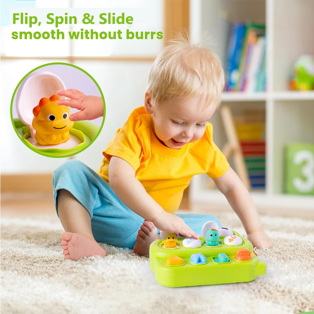 새로운 몬테소리 팝업 공룡 장난감 및 학습 상자 - 논리력과 운동 능력 향상, 어린이 생일 선물에 적합