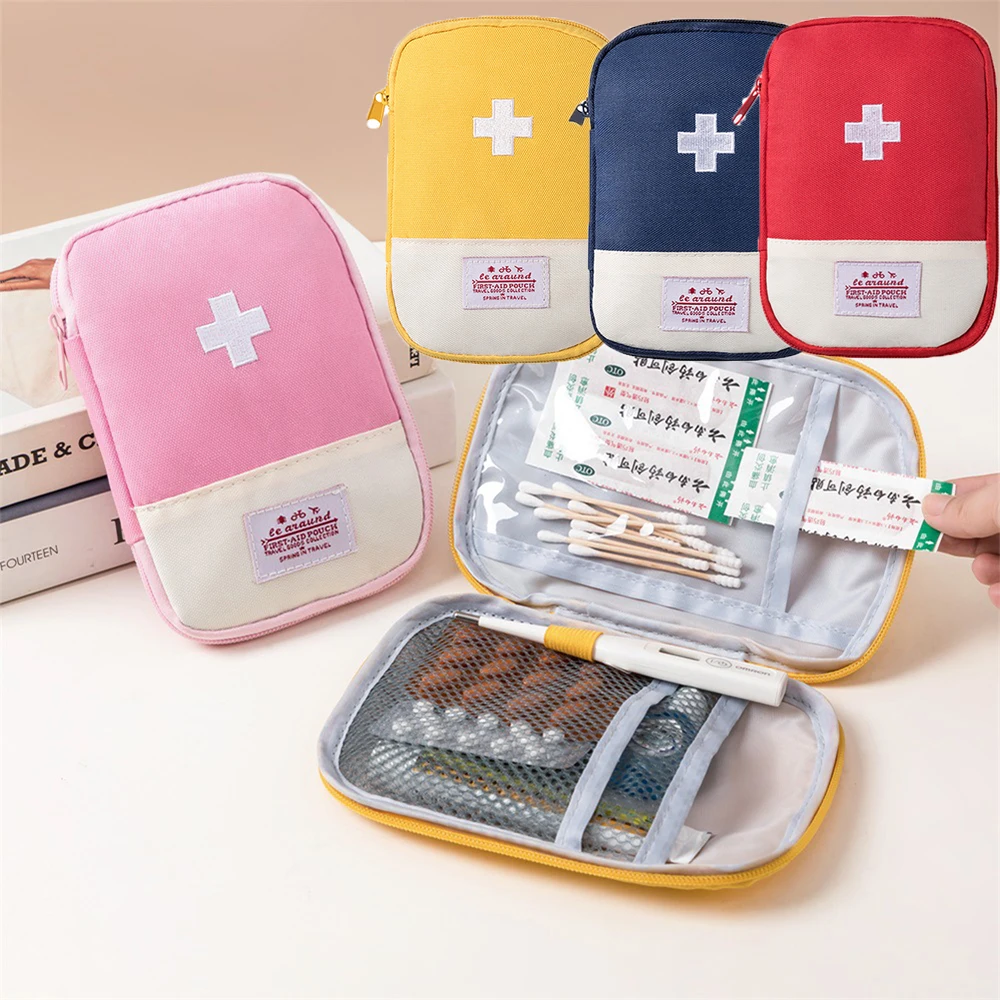 Portable Medicine Bag First Aid Kit Medical Emergency Kits Organizer Outdoor Household Medicine Pill Storage Bag Travel S/L