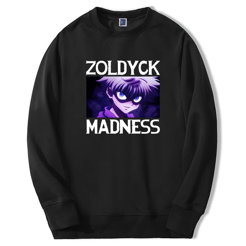 

2024 Hot Anime Hunter X Hunter Sweatshirt Men Women Killua Zoldyck Madness Graphic Hoodie Fashion Hip Hop Hoody Anime Clothes