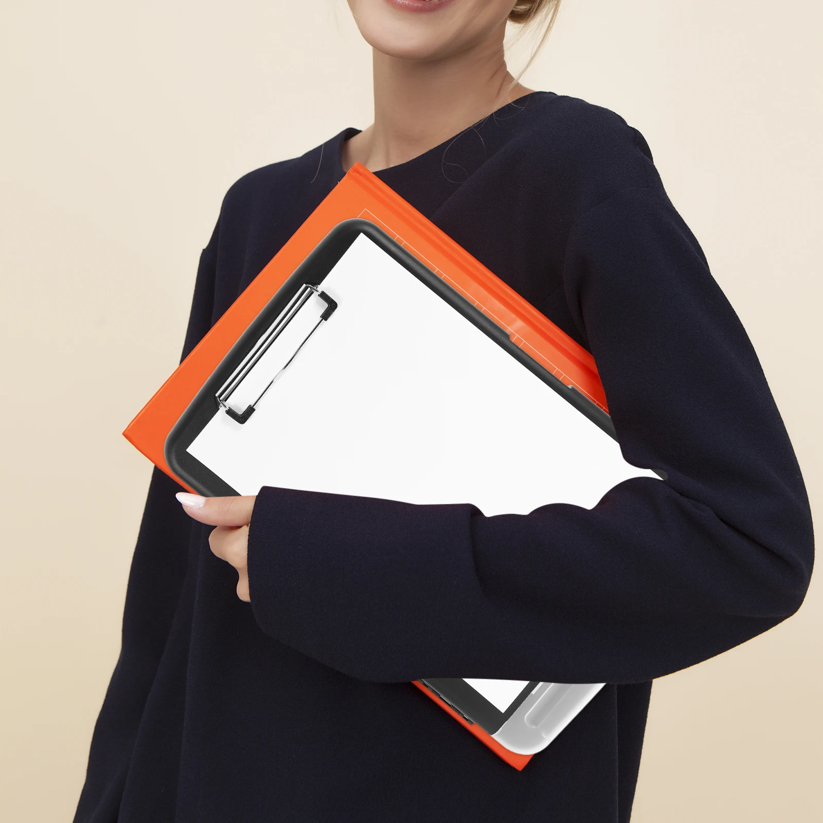 

2pcs Heavy Duty Plastic Clipboard With Storage Nurse Office Folder Work Clipboard Pen Holder Compartment Large Capacity Nursing