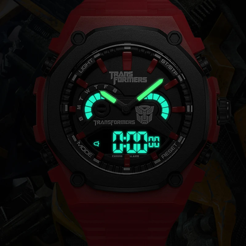 Mark Fairwhale 7110 Luxury Men's Quartz Watch Dual Display Sports Chronograph Waterproof Digital Night Light