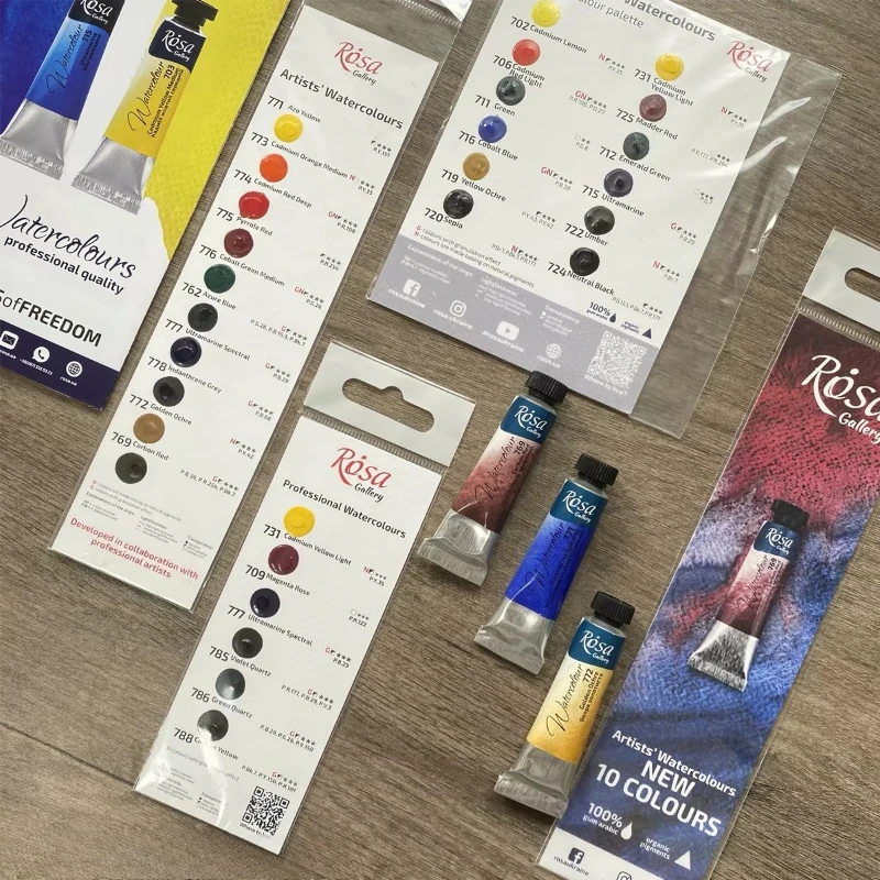 Rosa Artist Grade Watercolor Paint 10ml Single Tube Precipitated Watercolor Pigment for Artist Painting Sketch Art Supplies