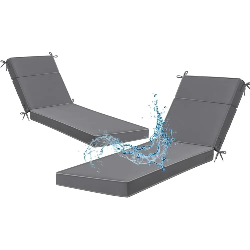Waterproo ChaiLounCushions t o 2, 72x21x3 Inch Outdoor LounChair Cushion High-Density oam ade Resistant Patio Sun Lounr Pad lace