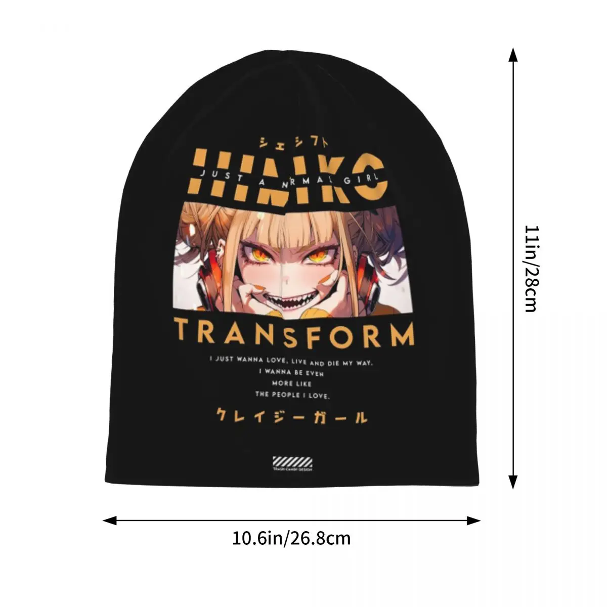 Himiko Toga Boku No My Hero Academia (2) قبعة محبوكة دافئة قبعة بونيه الموضة الخريف الشتاء في الهواء الطلق قبعات حريمي الرجال النساء الكبار