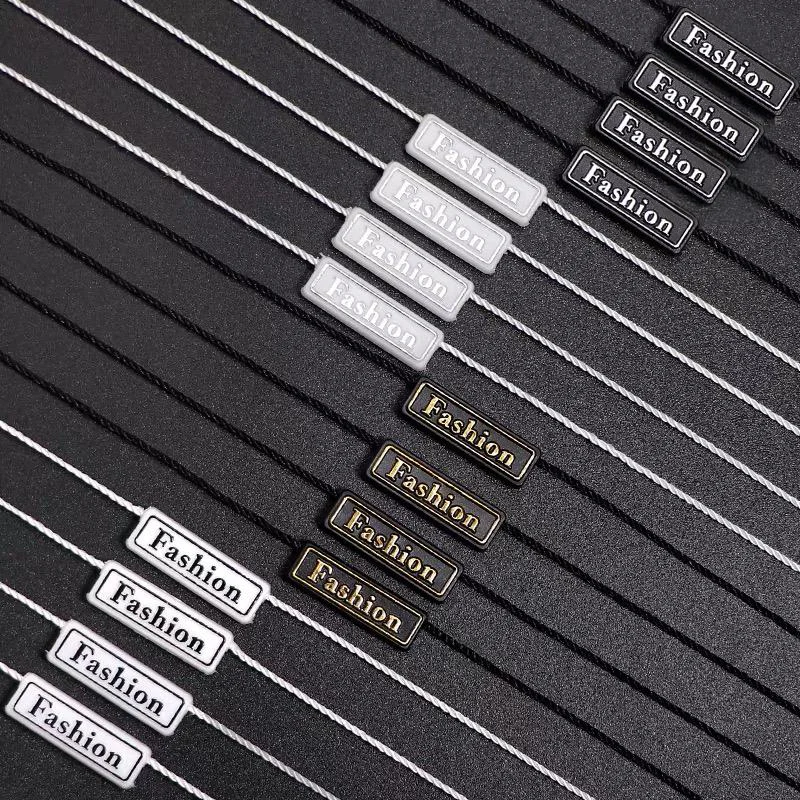 

Custom Logo Hang Tag Rope for Clothing/Shoes Personalized Waterproof Plastic Seal String Polyester Label DIY Garment Accessories