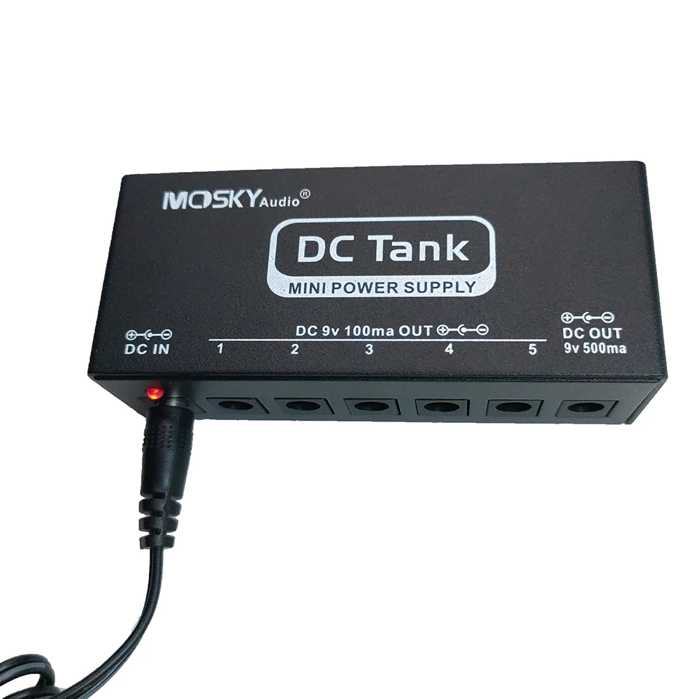 Mosky DC-Tank Mini Pedal Power Supply Guitar Effects Pedal 6 Isolated Output Power Short Circuit /Over Current Protection