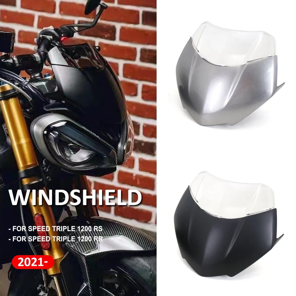 

Motorcycle Windshield WindScreen For SPEED TRIPLE For Speed Triple 1200 RS RR Front Screen Wind Deflector Accessories 2021 2022