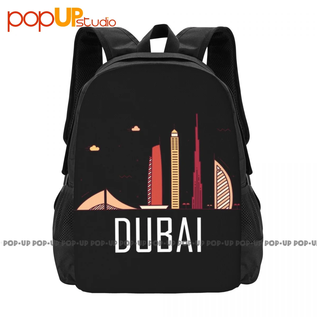 Khalifa Burj Al Arab Skyline Skyscraper Dubai Backpack Large Capacity Print New Style Eco Friendly Bags For Travel