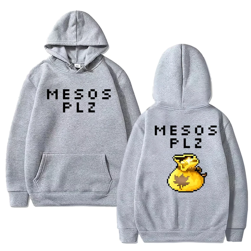 2025 Nieuw in MapleStory Grappige Dubbelzijdige Grafische Winter Sweatshirt Mannen vrouwen harajuku Fleece Hoodie Unisex Casual truien