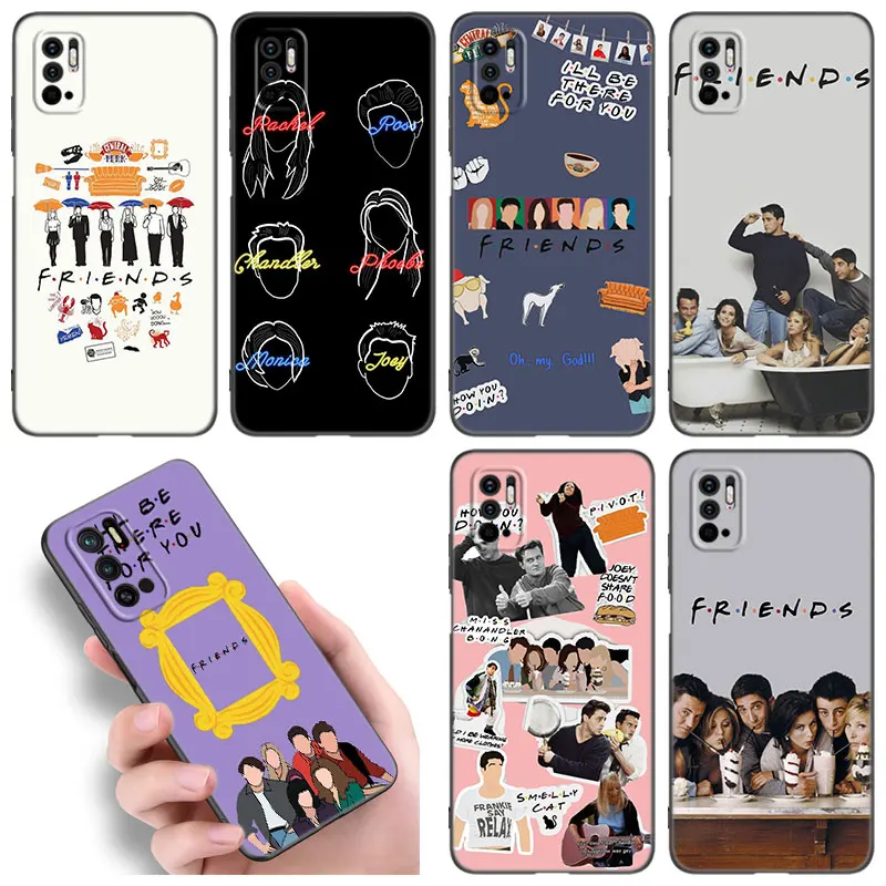 Friends Tv Show Phone Case For Xiaomi Redmi Note 10 11 11S 12 4G 8 9 11E 11T Pro Plus 10T 5G 8T 9S 10S 12S Black Silicone Cover