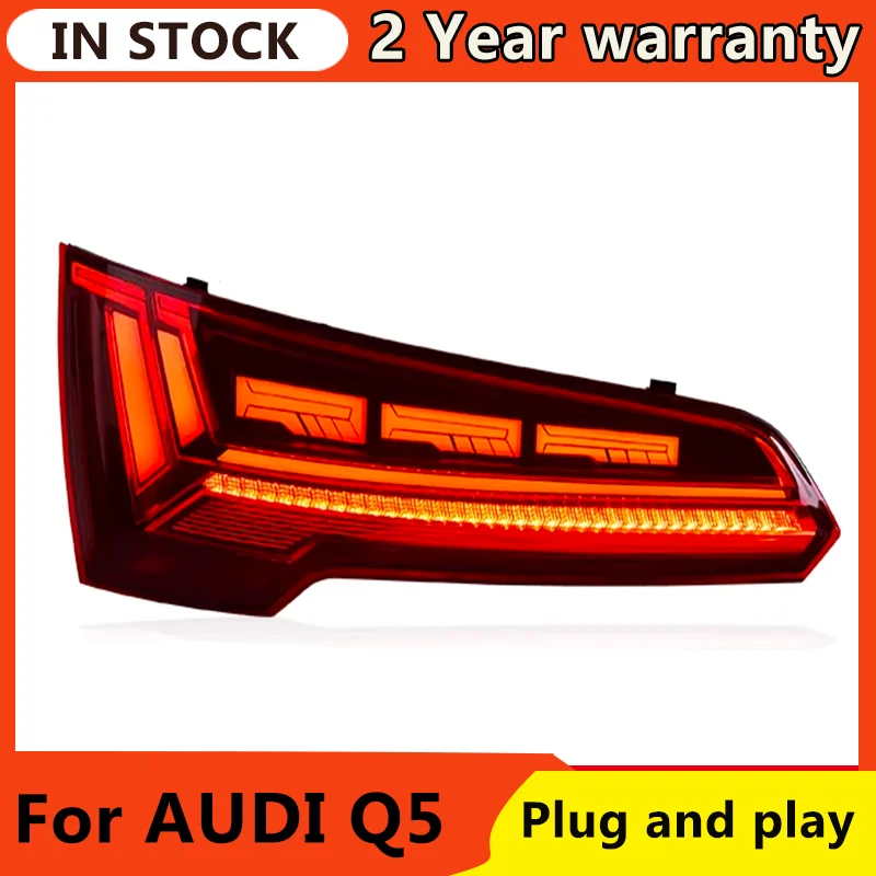 Car LED Tail Light Assembly For Audi Q5 Q5L 2018-2024 Facelift Full LED Rear Taillight Brake Stop Dynamic Turn Signal Tail Lamps