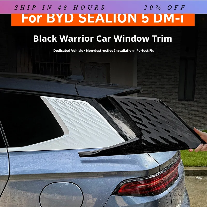 iosn For BYD Sealion 5 Song Pro DM-i Champion Glory Edition ABS Glossy Black Window Trim Blackout Kit Exterior Accessories