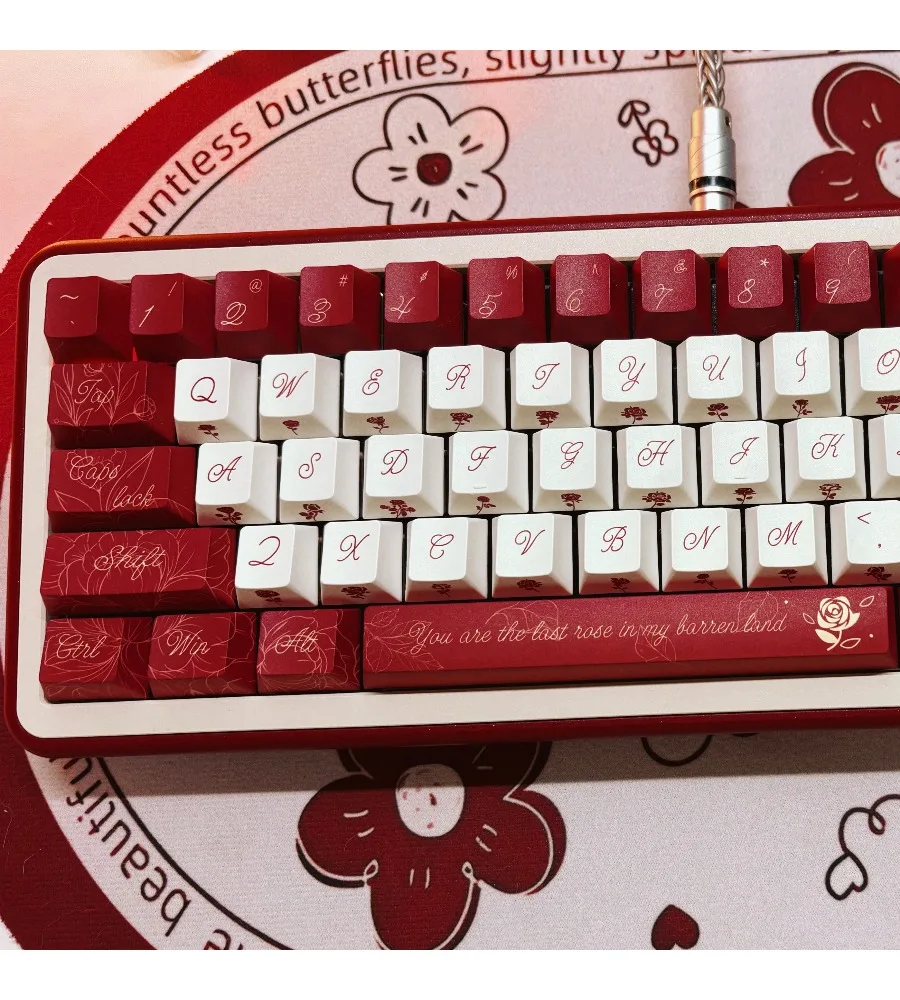 Keycap Personality Original Height Keycap Rose Coast Thickened 1.7-1