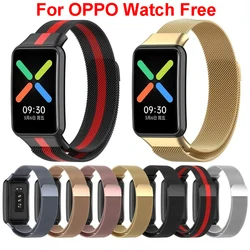 Magnetic Loop Strap For OPPO watch free Wrist Replacement Stainless Steel Bracelet for OPPO watch free Wristbands Correa