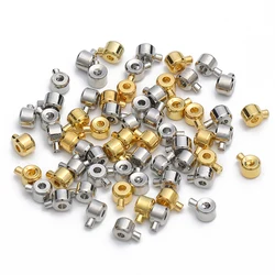 10pcs/lot Gold Color Stainless Steel Stopper Beads Crimp End Beads for Wire Stopper Rondelle Beads Diy Jewelry Accessories