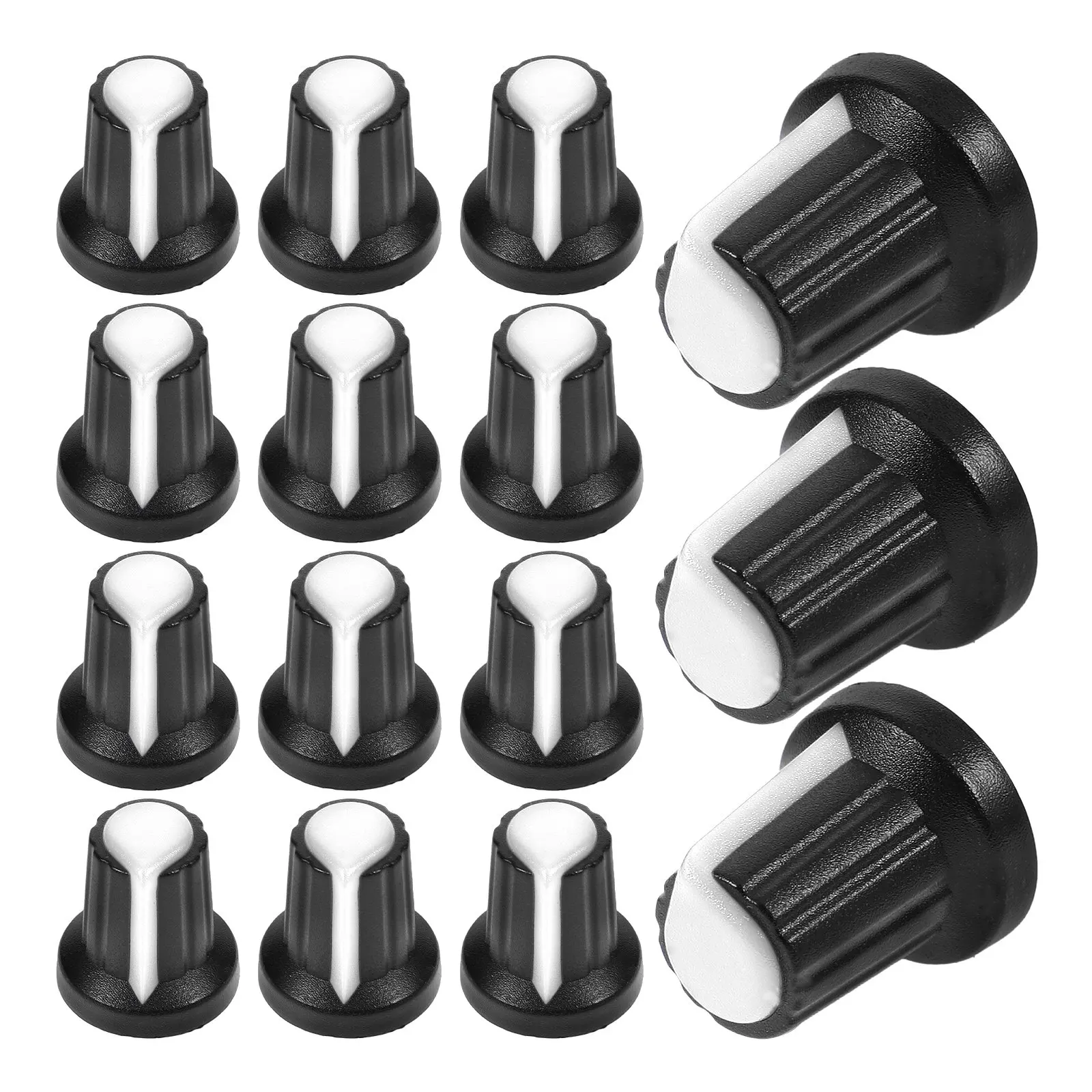 20Pcs Easy Install Volume Knobs for Instruments Potentiometer Caps Replacement for Dj Mixer Speakers Rotary Control Amplifier