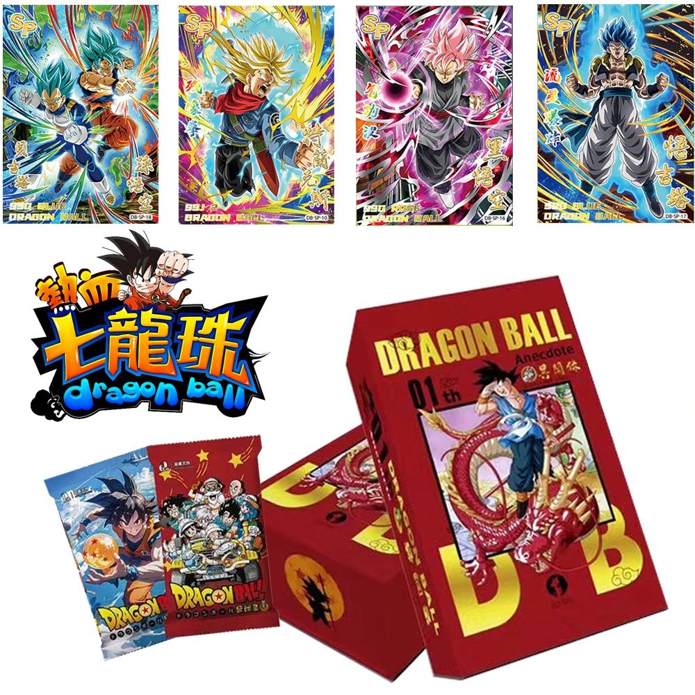 New DQ Culral Creativity Dragon Ball Cards Character Role Serie Super Saiyan Son Goku Shiny Anime Special Effect Skill Gift Card