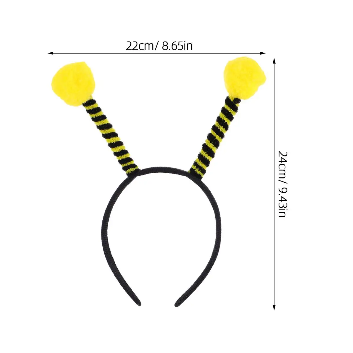 

12pcs Bee Headband Antenna Design for Halloween Women Hair Hoop Lady Hair Accessory Lightweight Comfortable Photo Prop Gift